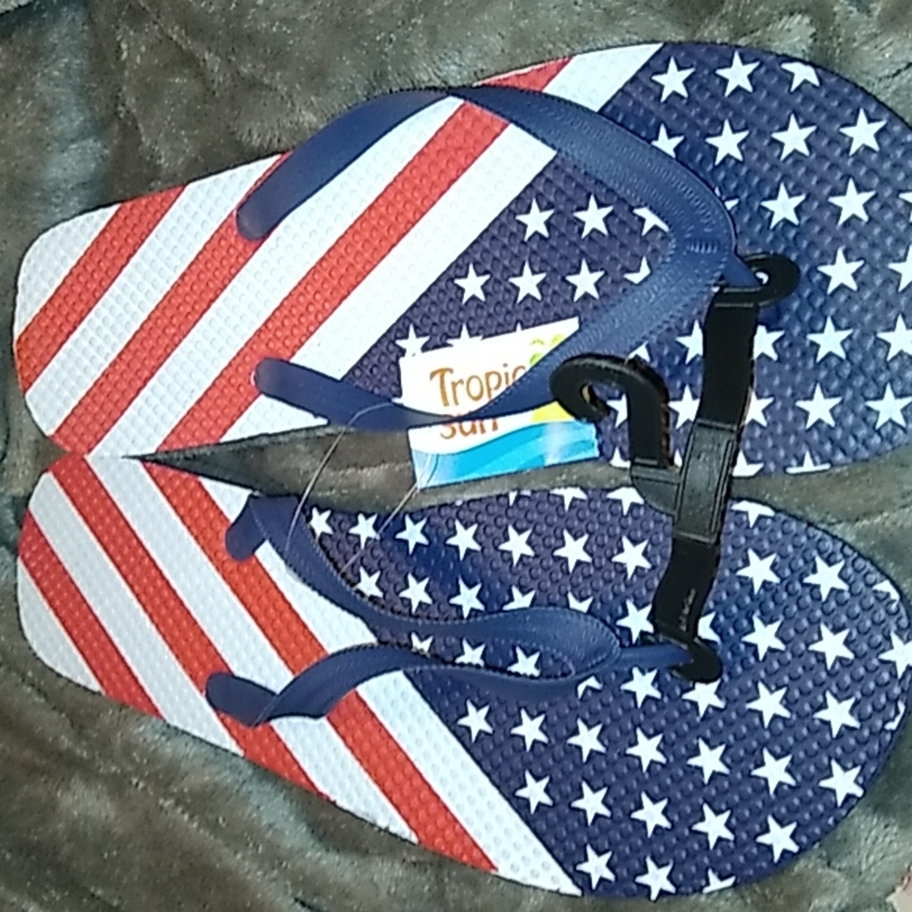 Patriotic flip flops